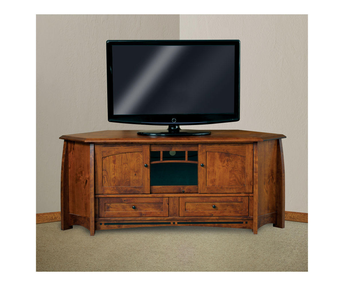 Boulder Creek Corner Media with Drawers Heritage Amish Furniture