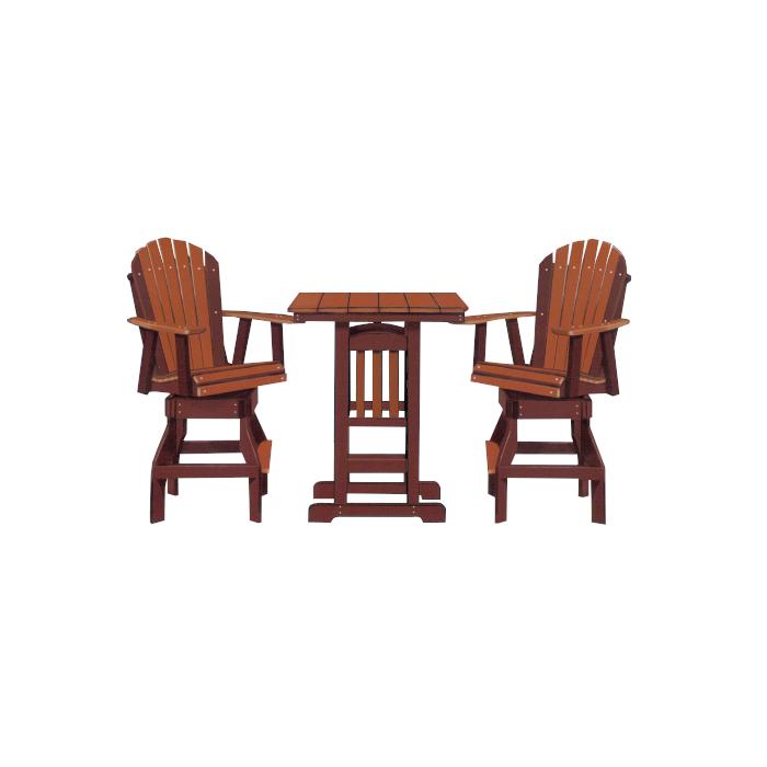 Bar Height Table & Swivel Chairs Heritage Amish Furniture