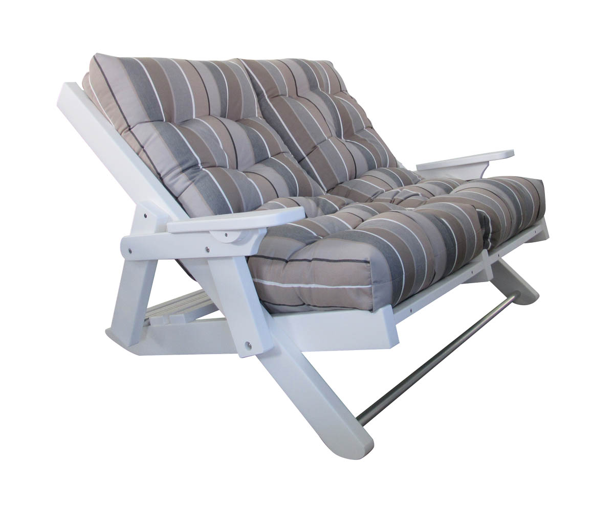 High Back Siesta Folding Loveseat Heritage Amish Furniture