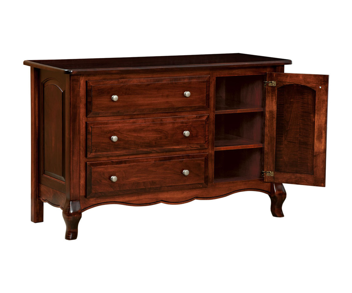 French Country 3 Drawer Dresser With Door 2 French Country 3 Drawer Dresser With Door - Image 2