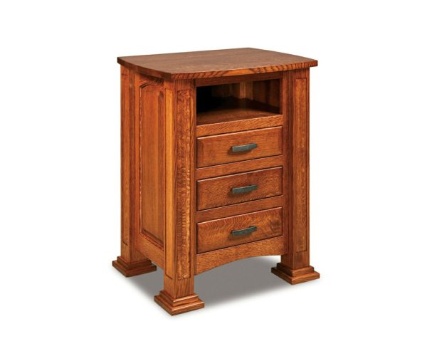 Lexington 3 Drawer Open Nightstand