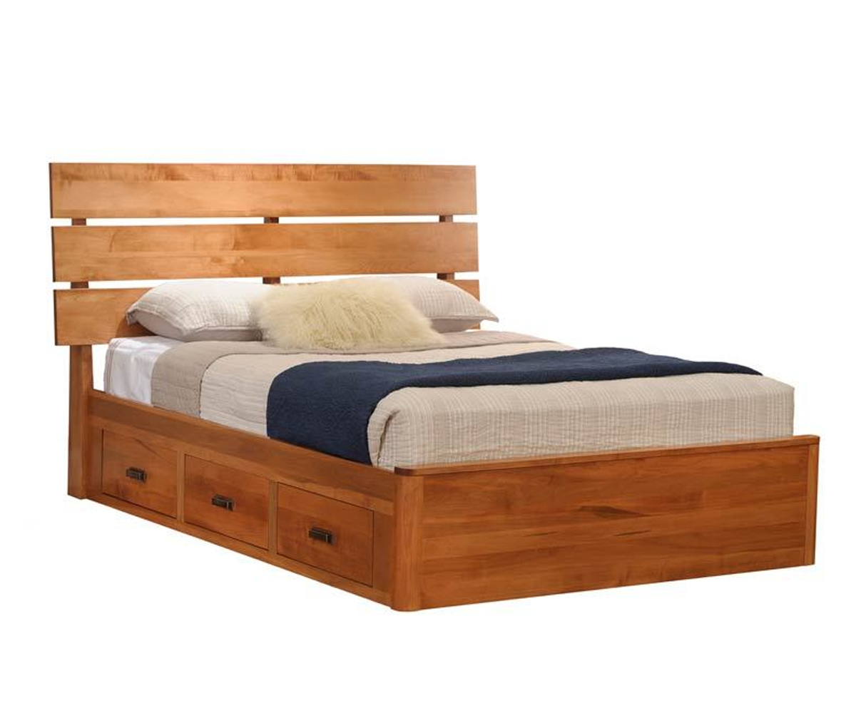 Galaxy Slat Platform Bed with Drawers 1 Galaxy Slat Platform Bed with Drawers