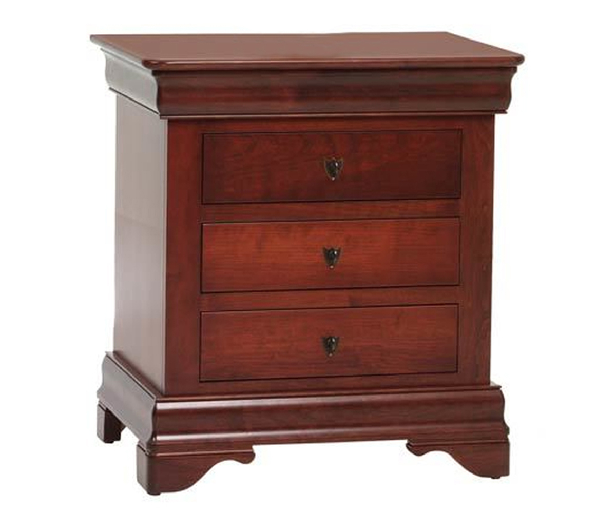 Louis Phillipe 3 Drawer Nightstand 1 Louis Phillipe 3 Drawer Nightstand