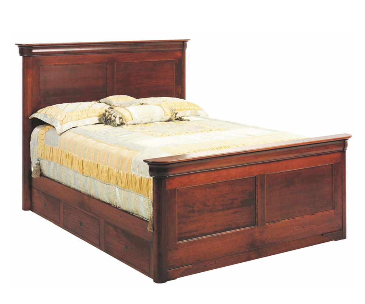 Louis Phillipe Panel Bed With Drawer Units 1 Louis Phillipe Panel Bed With Drawer Units