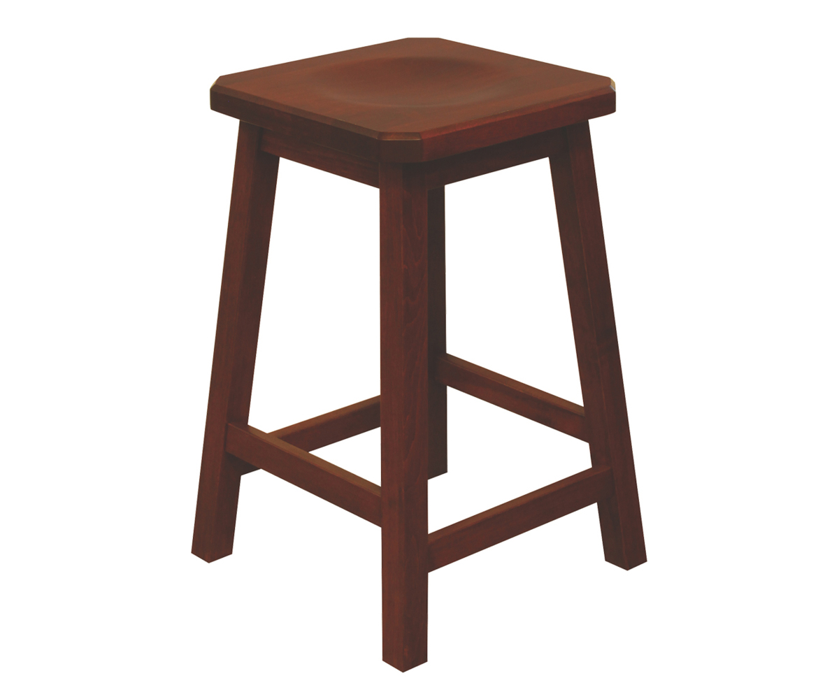 24" Mission Bar Stool with Clipped Corners 1 24" Mission Bar Stool with Clipped Corners