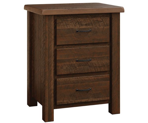 Reclaimed Post Mission 3 Drawer Nightstand