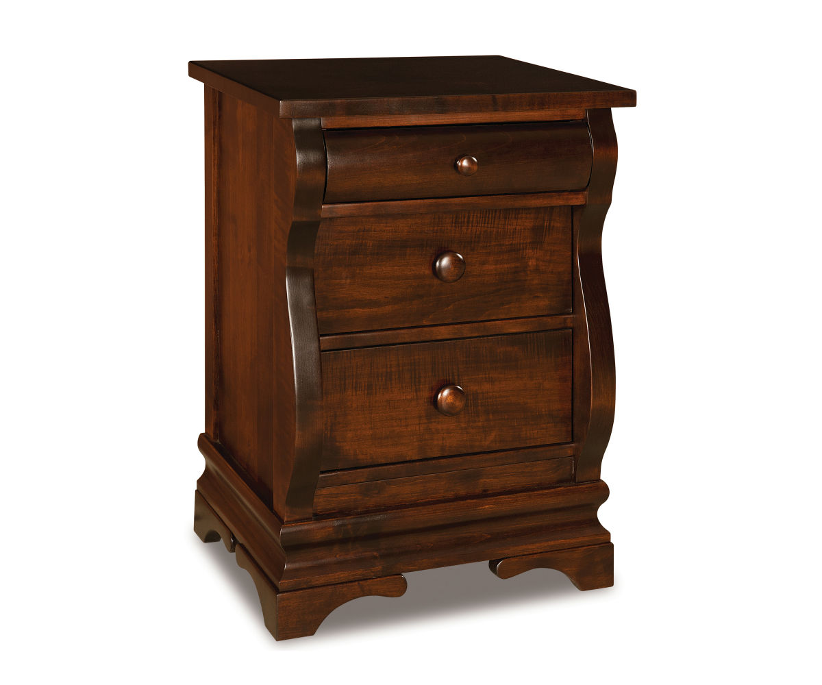 Chippewa Sleigh 3 Drawer Nightstand - 20½"W 1 Chippewa Sleigh 3 Drawer Nightstand - 20½"W