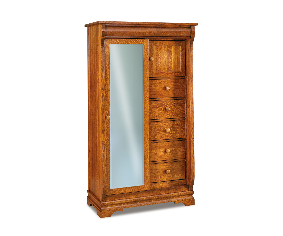 Chippewa Sleigh Sliding Door Chifferobe 1 Chippewa Sleigh Sliding Door Chifferobe