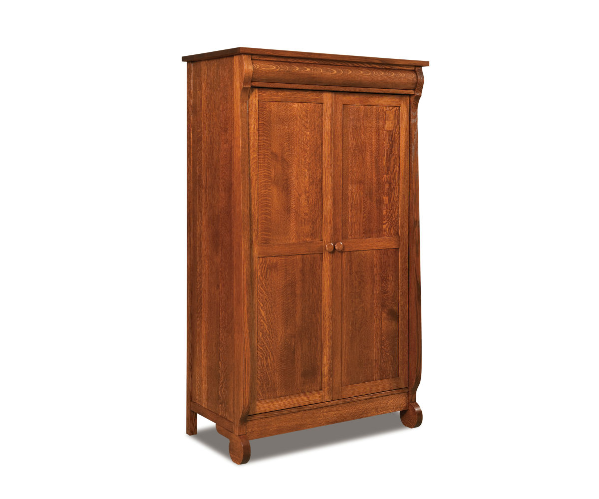 Old Classic Sleigh Wardrobe Armoire 1 Old Classic Sleigh Wardrobe Armoire