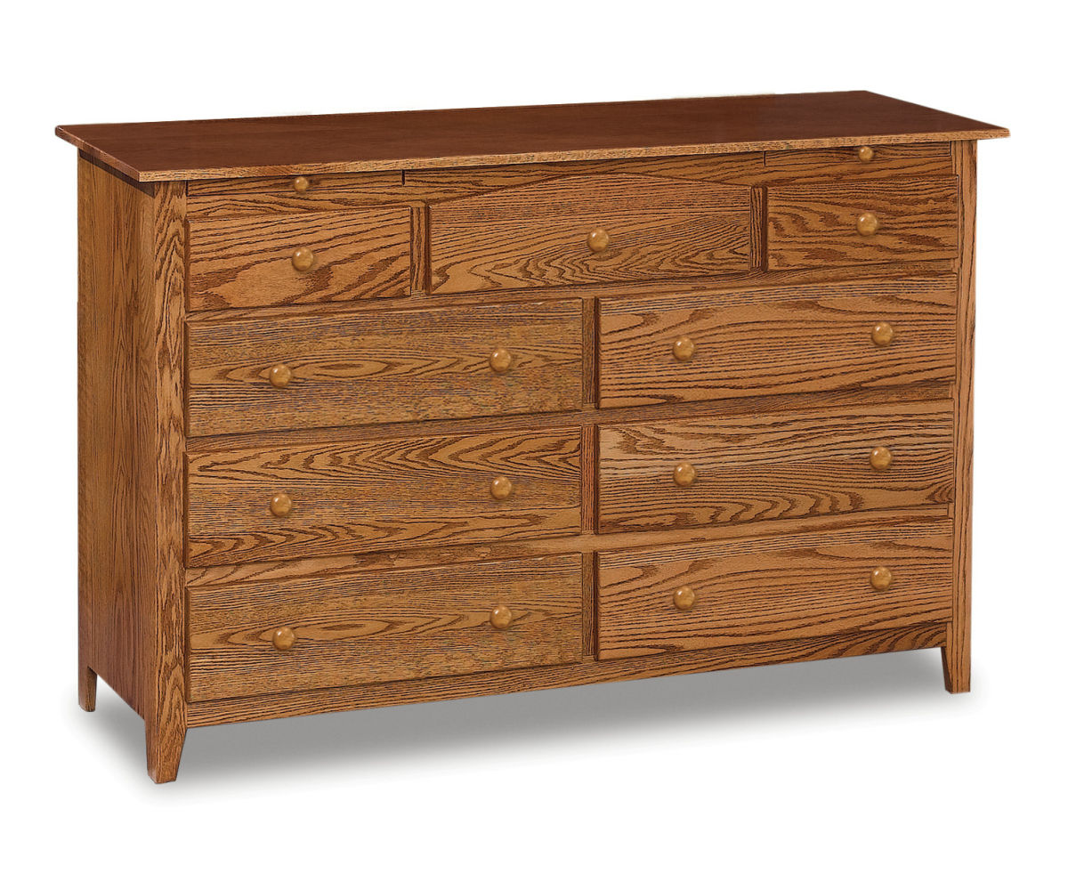 Shaker 9 Drawer Dresser With Jewelry Drawers 1 Shaker 9 Drawer Dresser With Jewelry Drawers