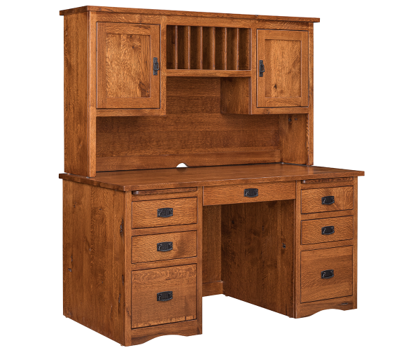 Mission Double Pedestal Desk