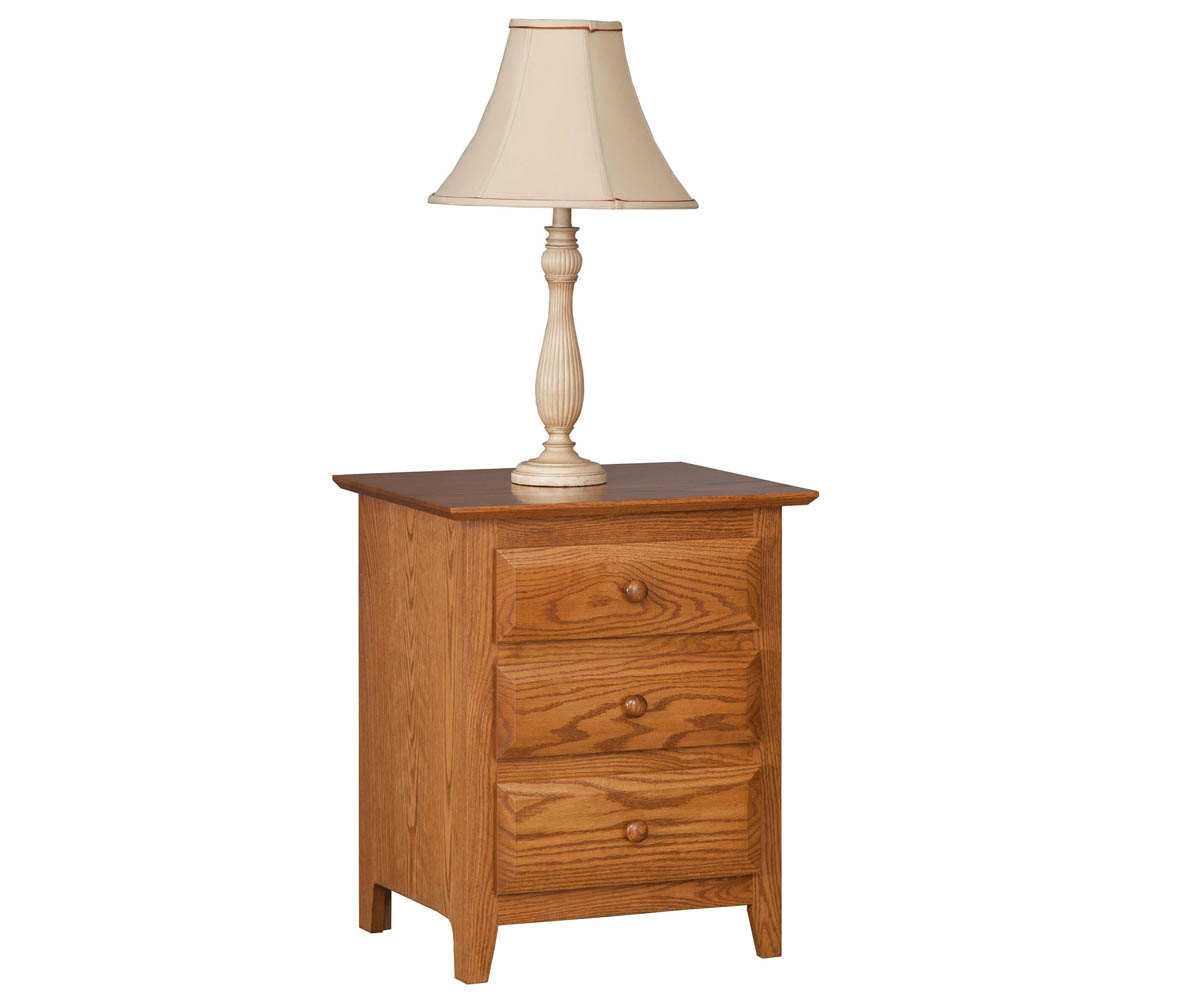 Shaker 3 Drawer Nightstand 1 Shaker 3 Drawer Nightstand