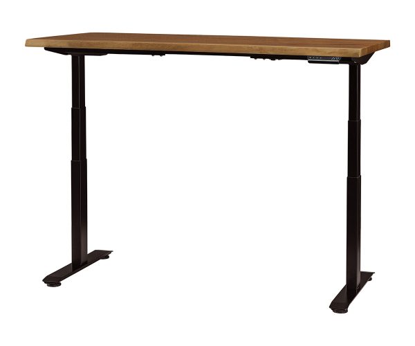 Adjustable Height Desk Live Edge