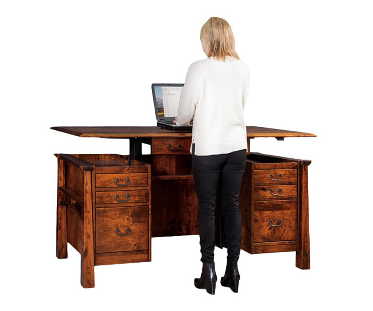 Artesa Sit to Stand Curved Top Desk 1 Artesa Sit to Stand Curved Top Desk