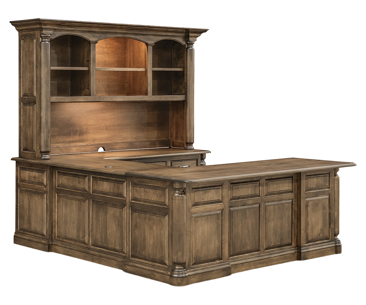 London Wrap Around Desk with Hutch 2 London Wrap Around Desk with Hutch - Image 2