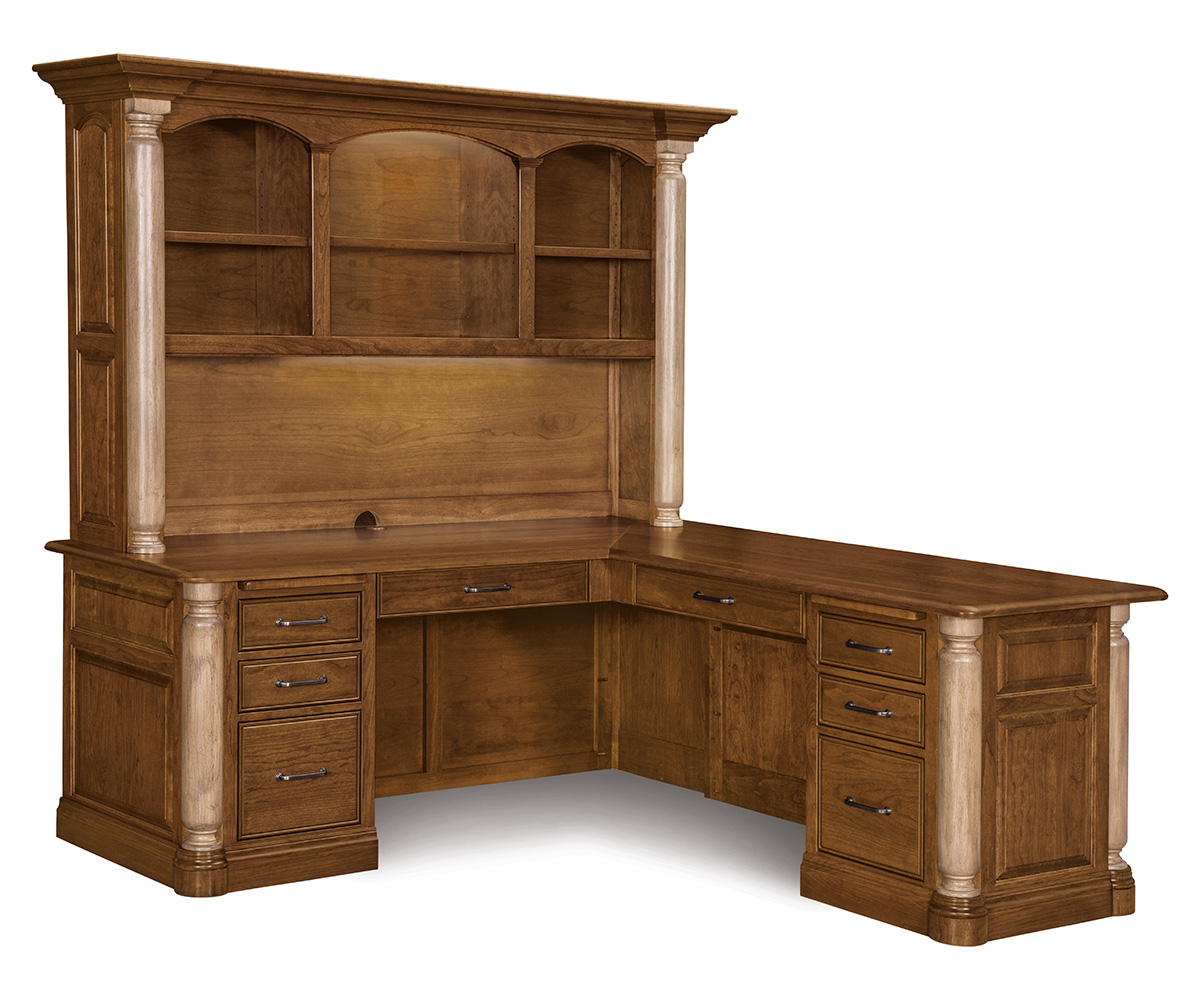 London L Desk with Hutch 1 London L Desk with Hutch