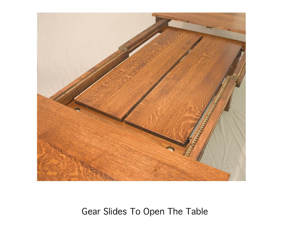 Arts & Crafts Trestle Table 2 Arts & Crafts Trestle Table - Image 2