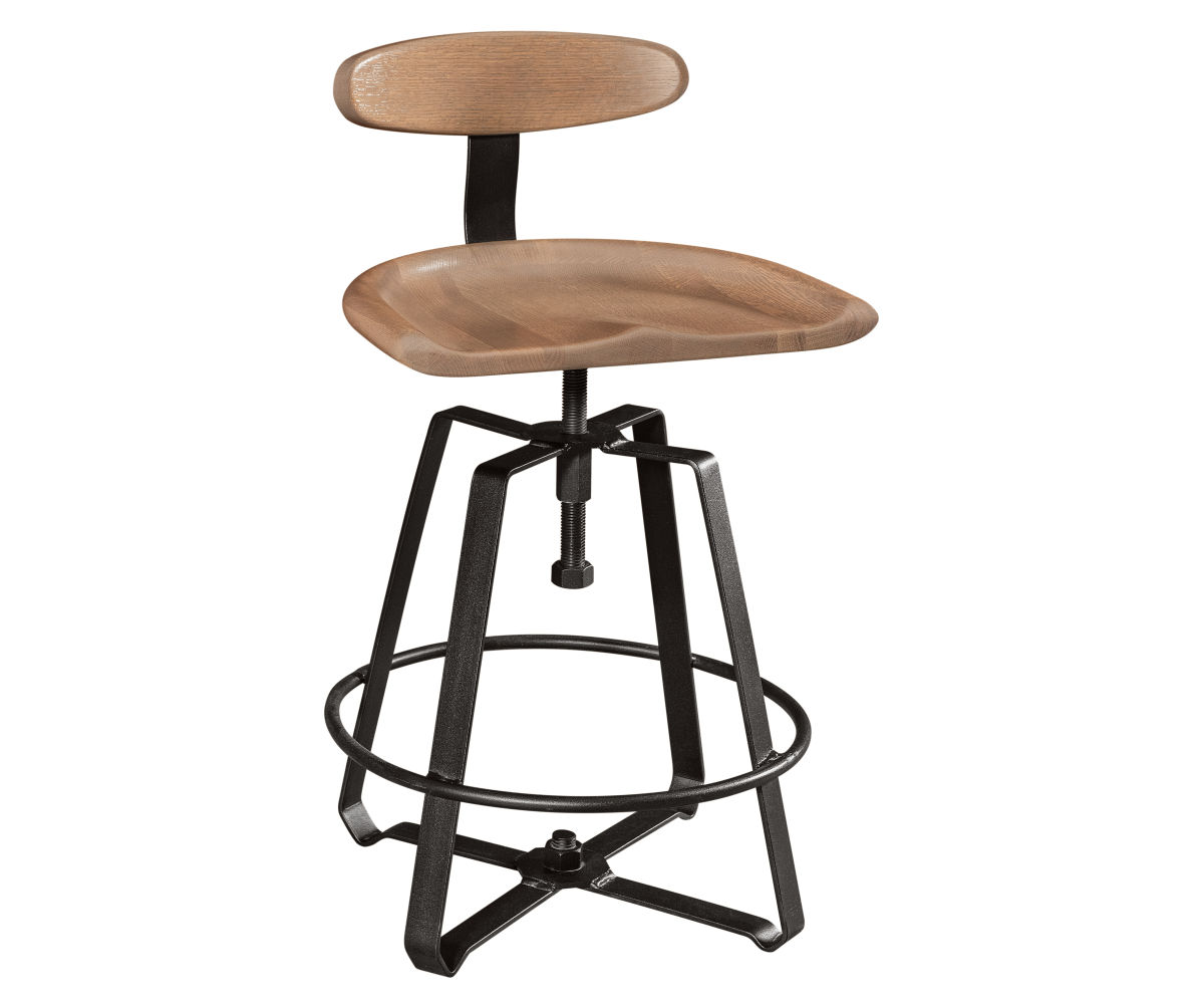 Iron Craft Barstool with Back 2 Iron Craft Barstool with Back - Image 2
