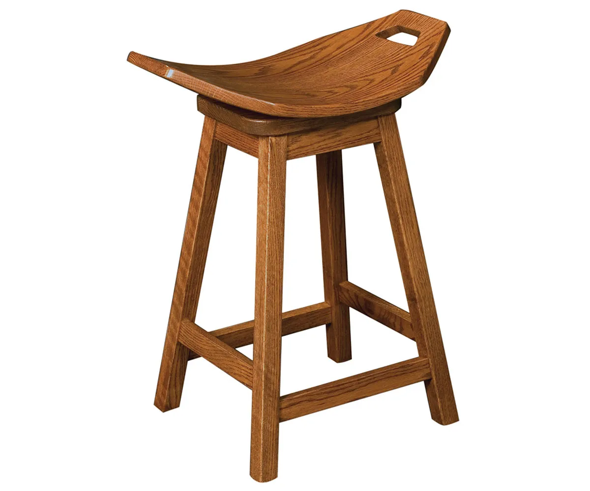24" Mission Swivel Saddle Bar Stool 1 24" Mission Swivel Saddle Bar Stool