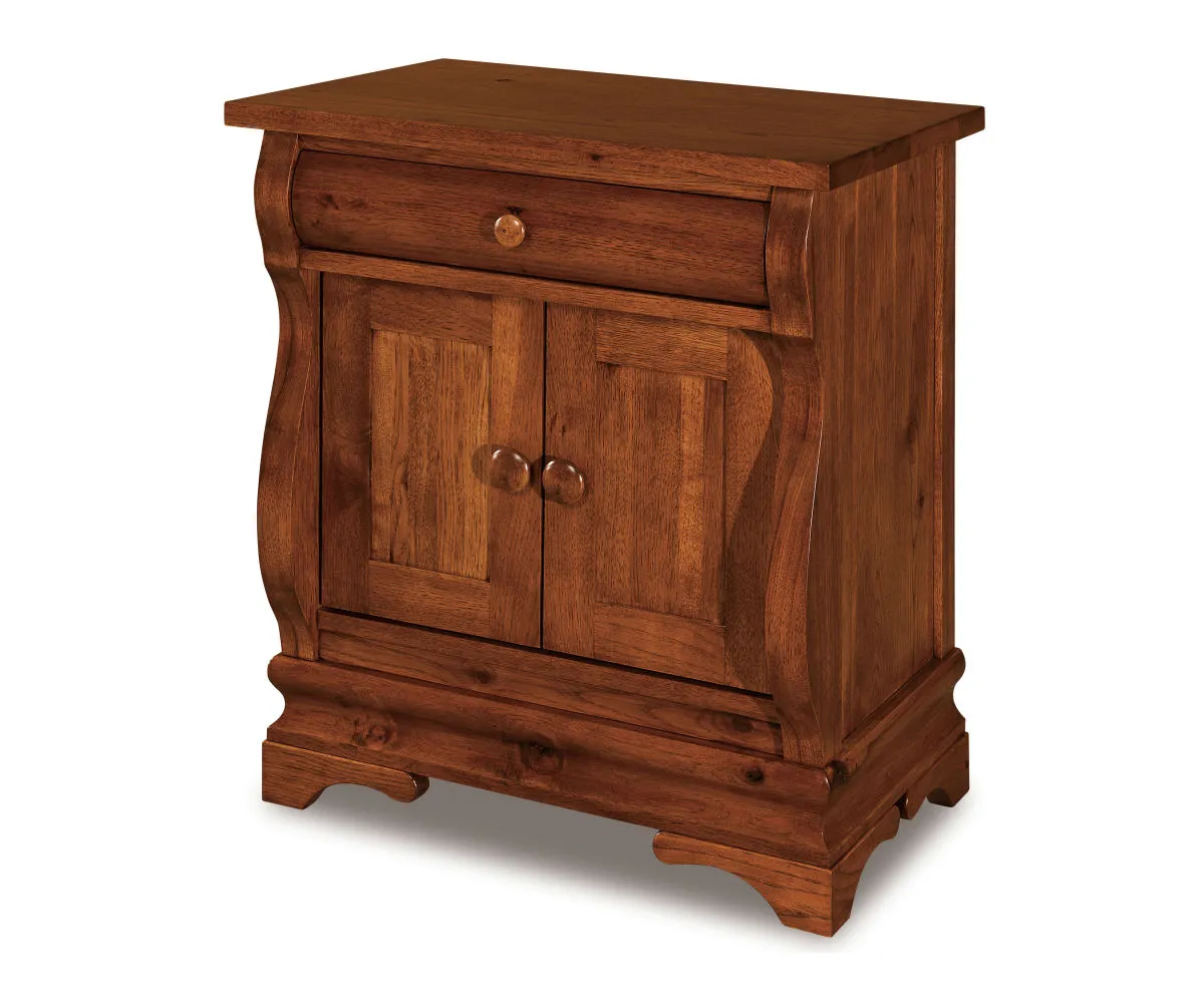 Chippewa Sleigh 1 Drawer 2 Door Nightstand - 25¼"W 1 Chippewa Sleigh 1 Drawer 2 Door Nightstand - 25¼"W