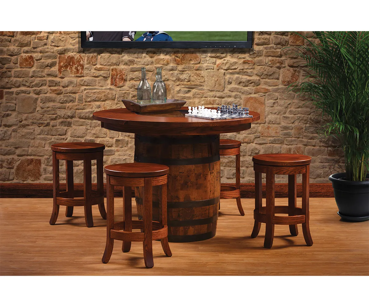 Barrel Square Stool 2 Barrel Square Stool - Image 2