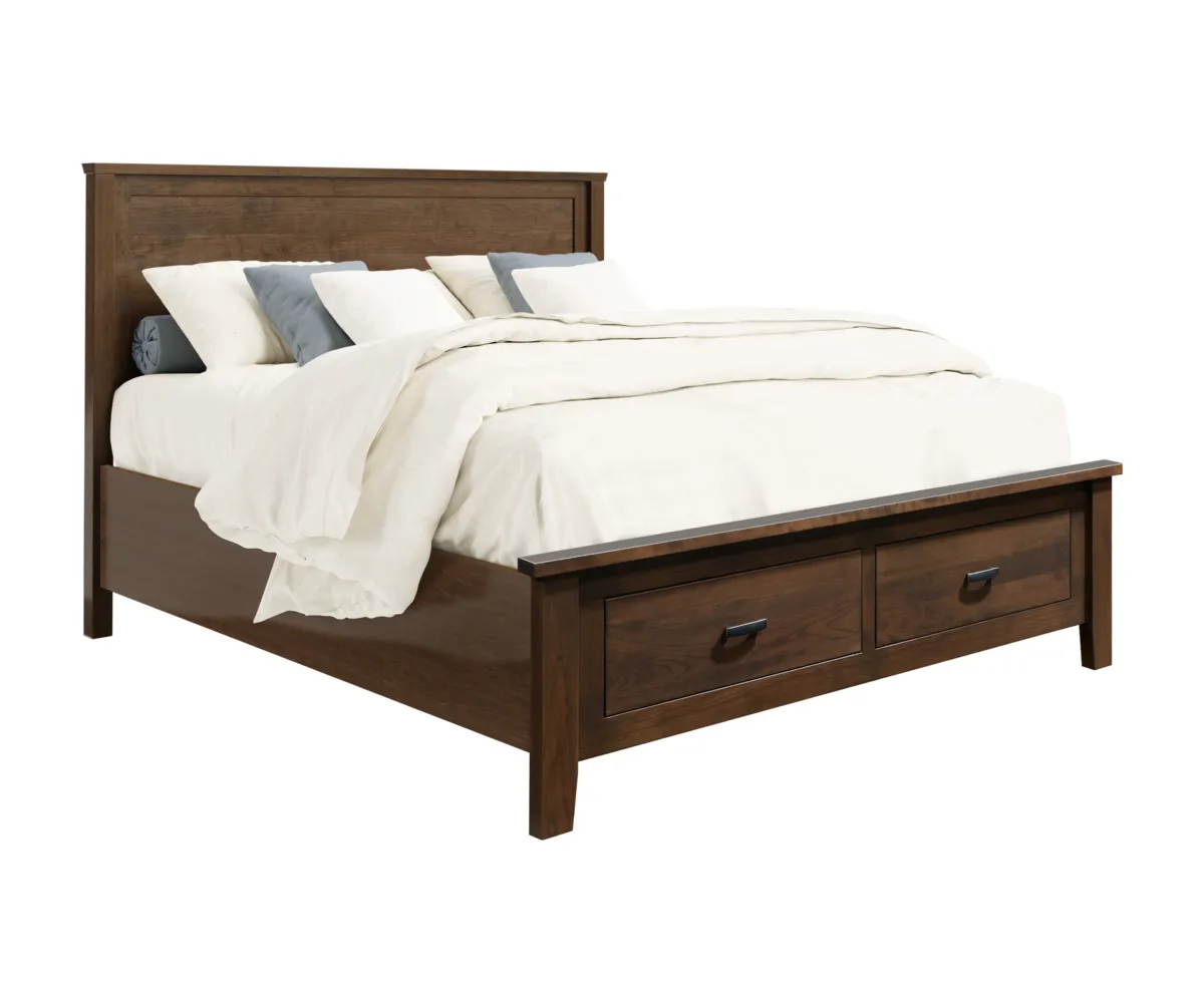 Boulder Creek Bed with Footboard Storage 1 Boulder Creek Bed with Footboard Storage