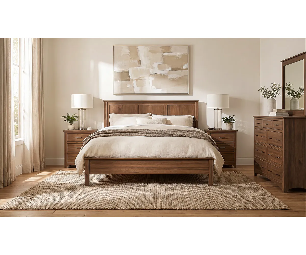 Lincoln Queen Bed with Low Footboard 2 Lincoln Queen Bed with Low Footboard - Image 2