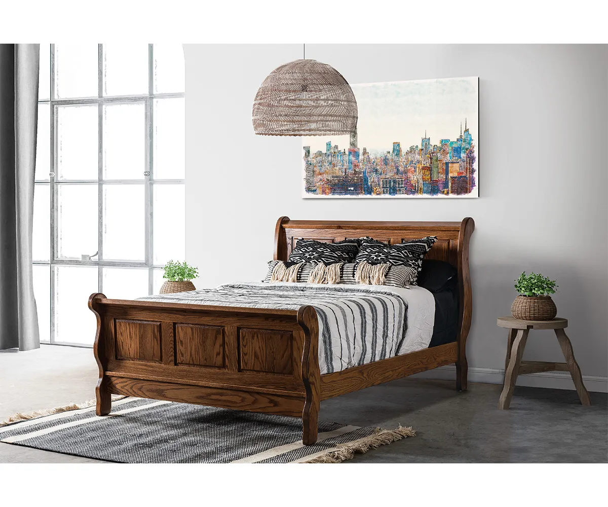Classic Raised Panel Sleigh Bed 4 Classic Raised Panel Sleigh Bed - Image 4