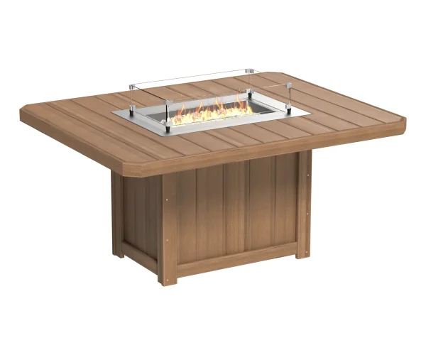 Lumin Fire Pit Table 62" Rectangular - Dining Height