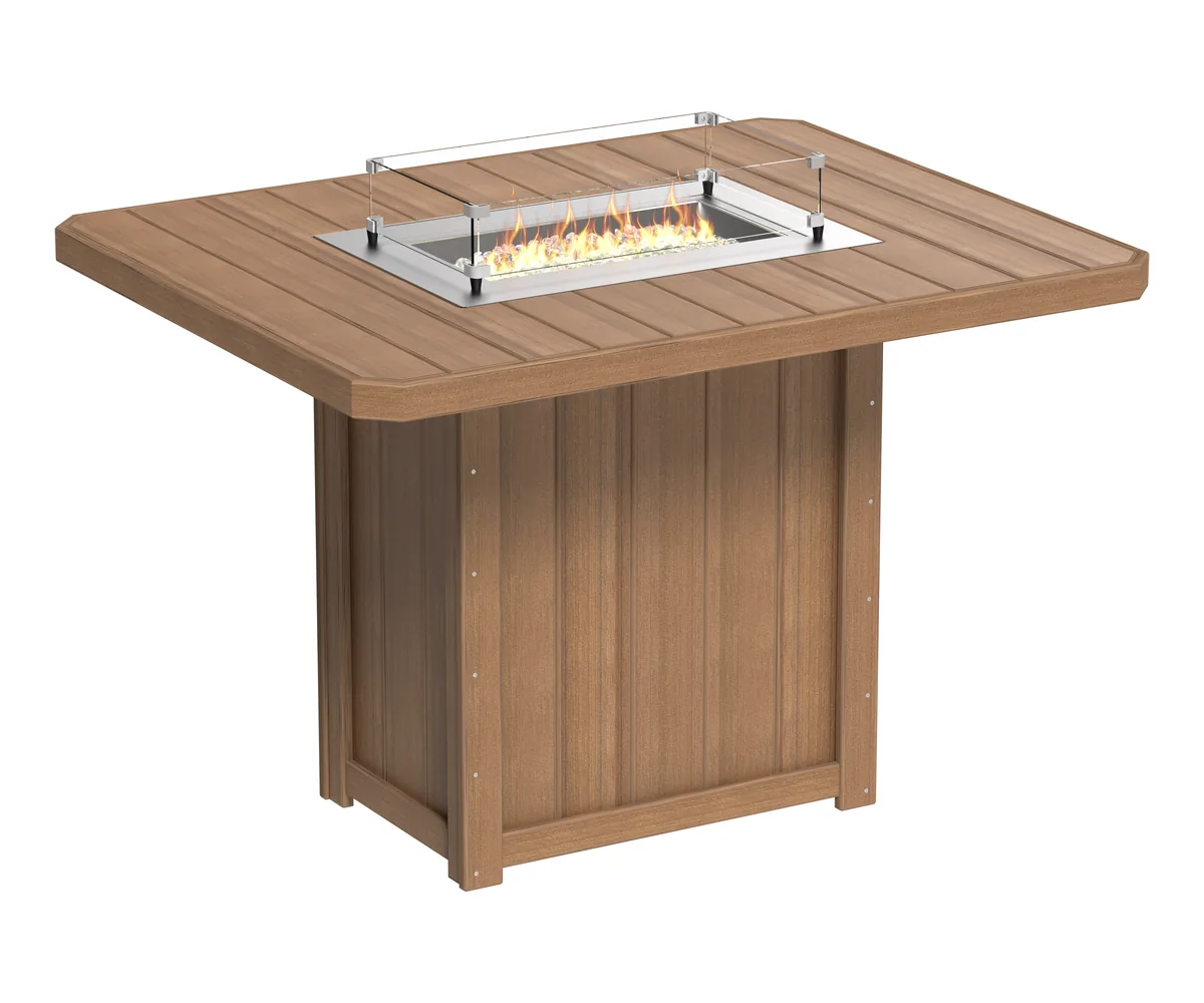 Lumin Fire Pit Table 62" Rectangular - Bar Height 1 Lumin Fire Pit Table 62" Rectangular - Bar Height