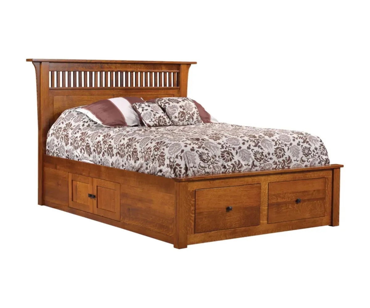 Empire Mission Bed with Drawer Unit 1 Empire Mission Bed with Drawer Unit
