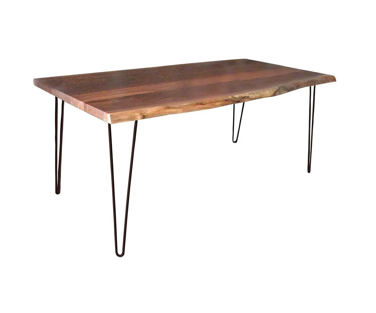 Live Edge Dining Table with Hairpin Base 1 Live Edge Dining Table with Hairpin Base
